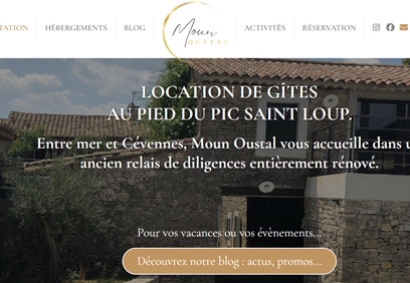 Création d'un site web pour Moun Oustal, meublé de tourisme à Claret (Hérault) 